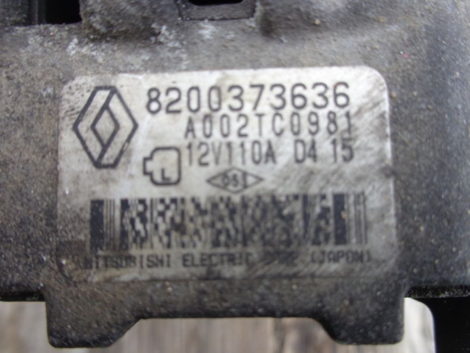 Alternator Renault Kangoo Scenic Megane Clio 1,5dci rozrusznik wahacz