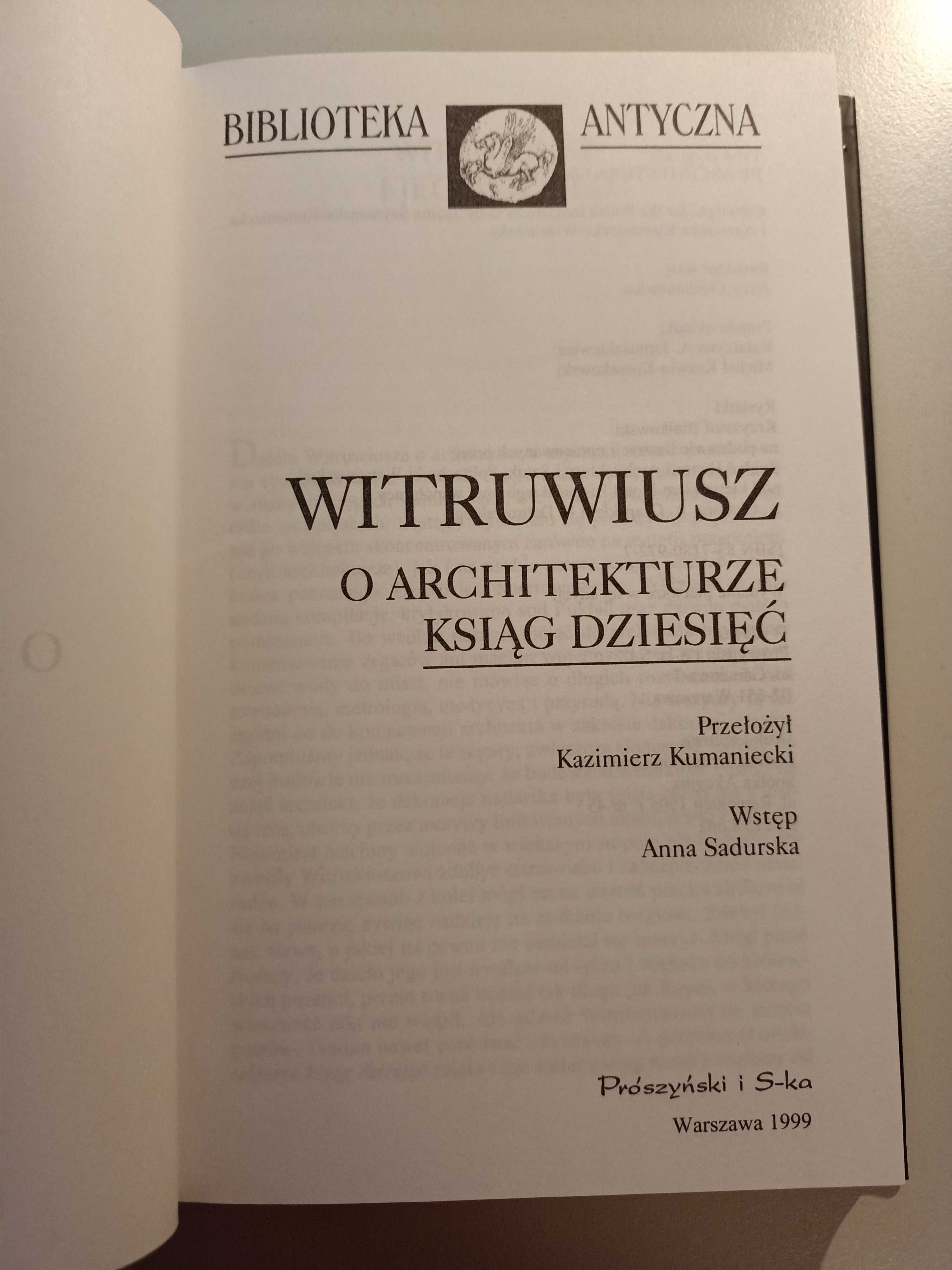 Witruwiusz - O architekturze ksiąg dziesięć, wydanie 1999