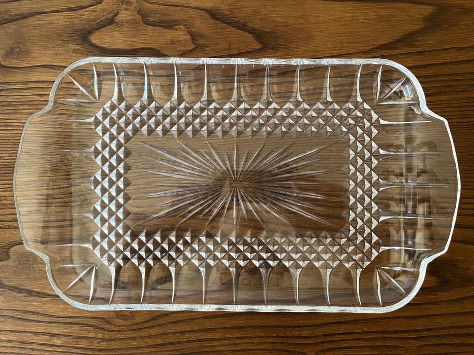 Garrafas e tabuleiro de cristal d'Arques Longchamp