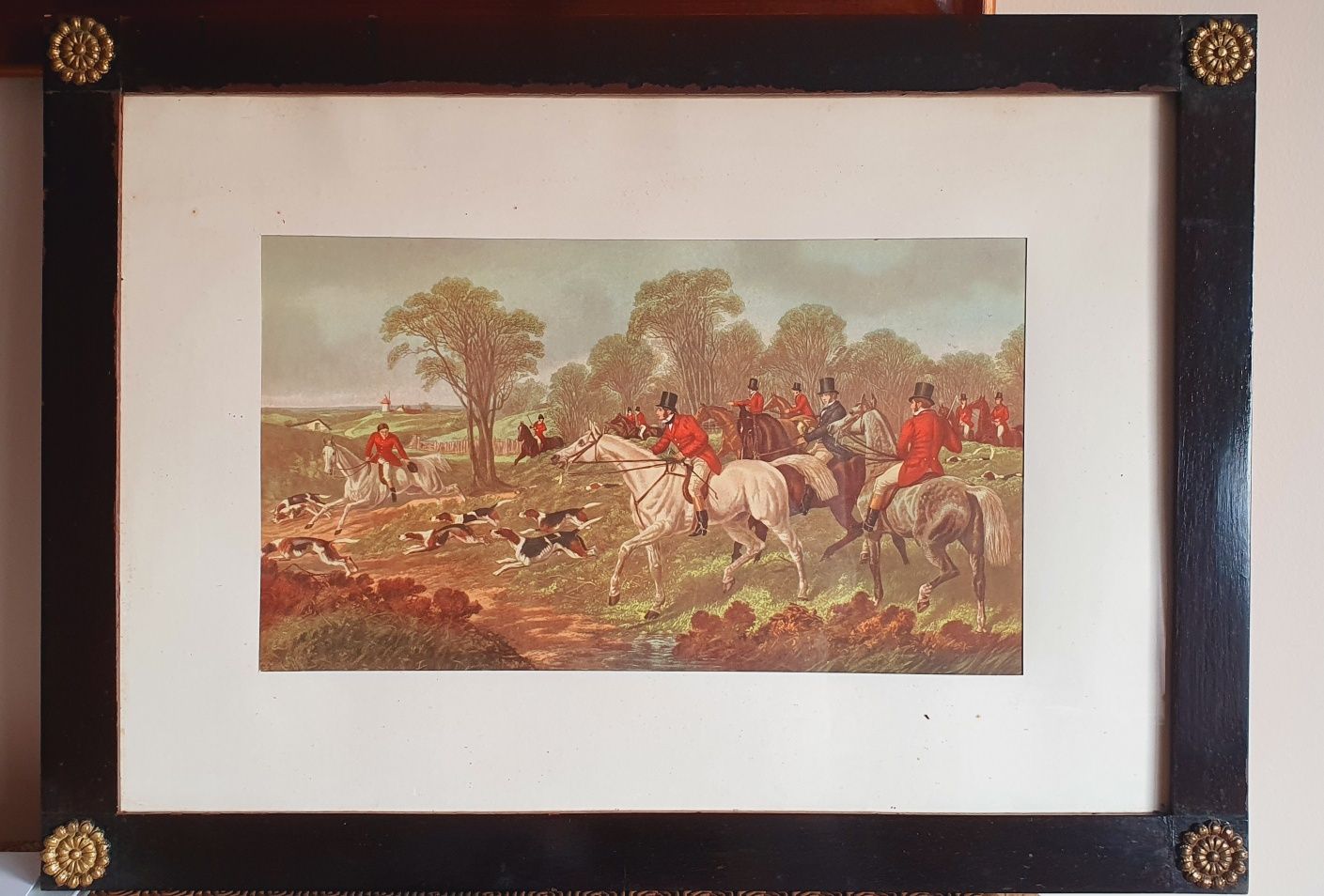 Quadro com ilustração de caçada