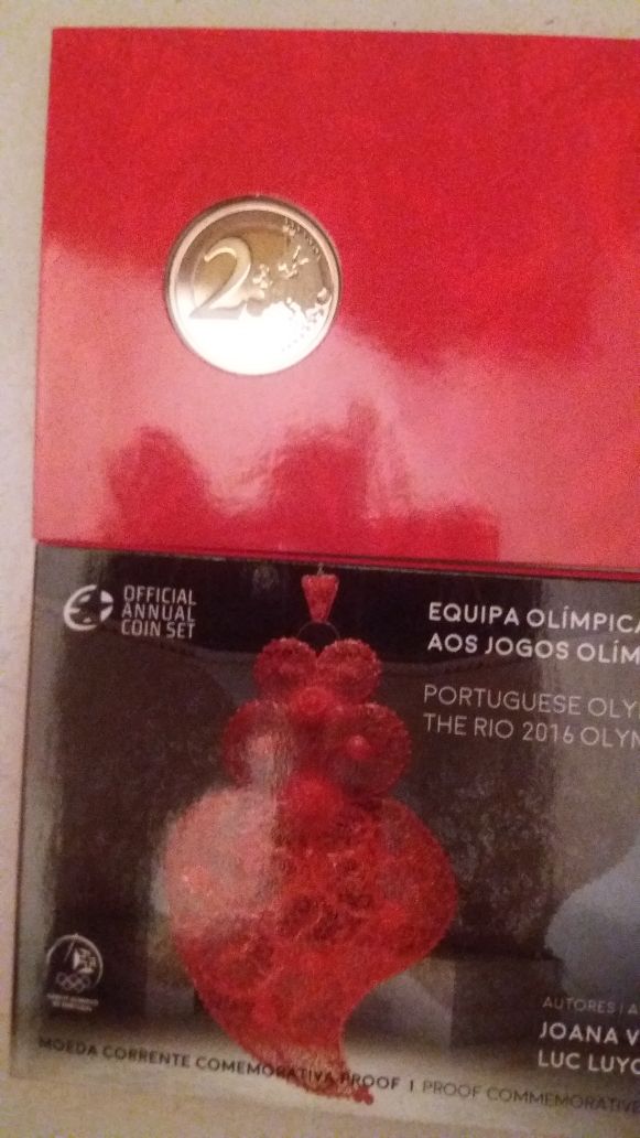 Moeda 2 euros coleção equipa olimpica de Portugal aos jogos olímpicos