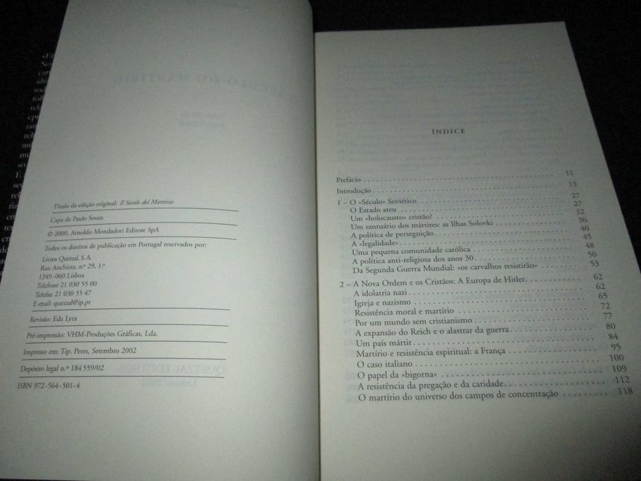 Livro O século do Martírio Andrea Riccardi Quetzal