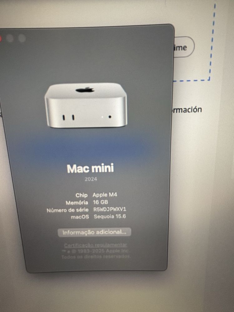 Mac mini com teclado trackpad