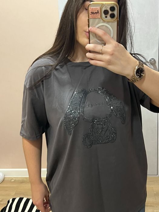 Футболка женская серая