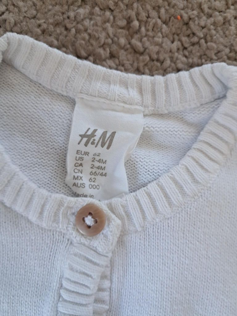 Sweterki na guziki dla dziewczynki rozm 62 cm H&M