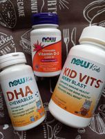 Детские дитячі вітаміни пробіотик омега кальцій DHA Д D3 Now Foods