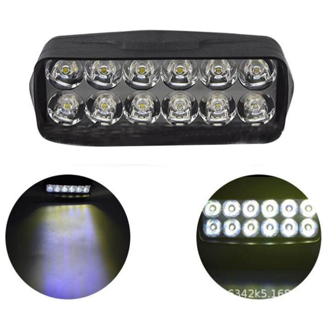 Светодиодная  мощная яркая лед Led фара 12 Led, 16 Led