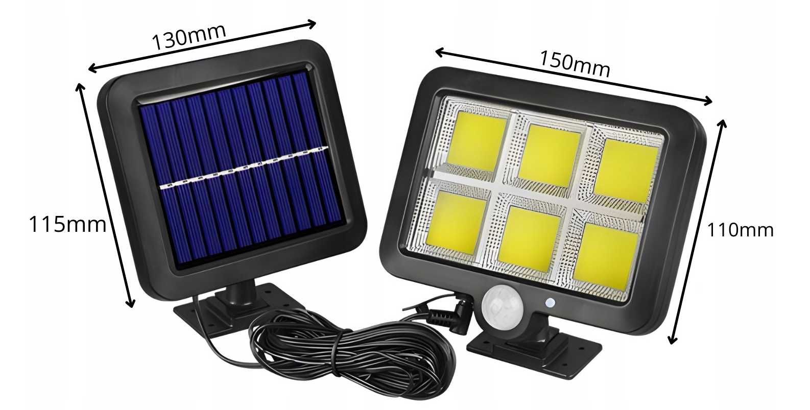 Mocna LAMPA Solarna Led Czujnik Ruchu Zmierzchu 80W| WYPRZEDAŻ -20%