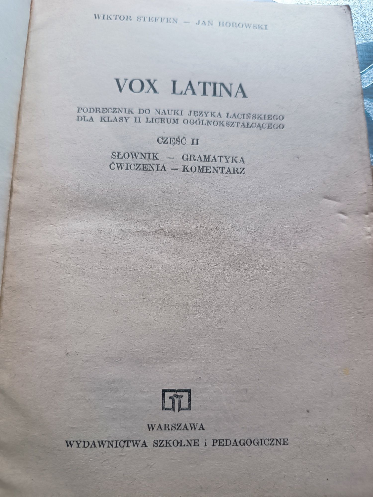 Vox Latina podręcznik część pierwsza i druga