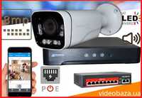 Комплект камер видеонаблюдения відеспостереження IP AHD встановлення