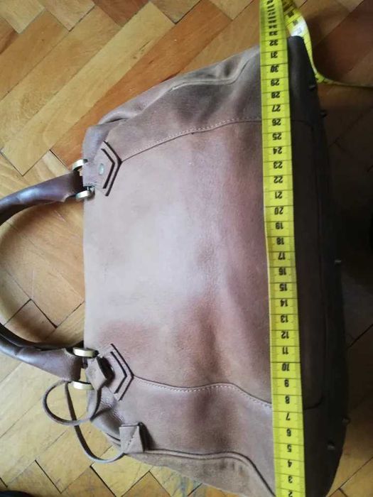 Torebka w rękę , kuferek, brązowa