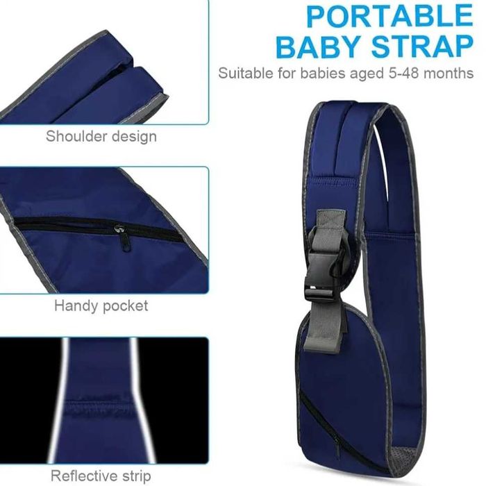 Nosidło dla niemowląt, antypoślizg. poduszka biodrowa i regul. klamra