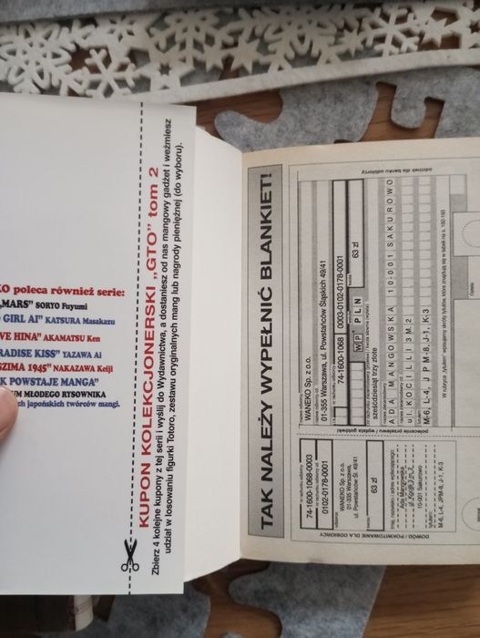 Sprzedam Tom 3 GTO mangi