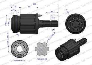 sprzęgło przeciążeniowe adapter 800Nm waryński