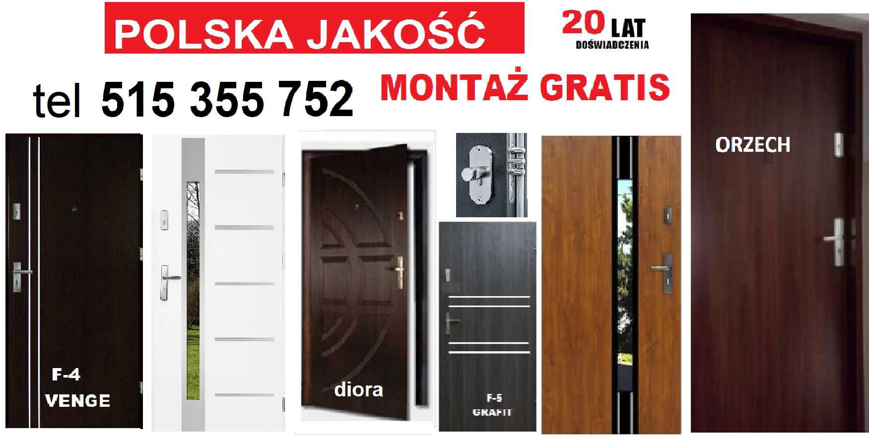 Drzwi zewnętrzne z montażem do mieszkania w bloku wejściowe