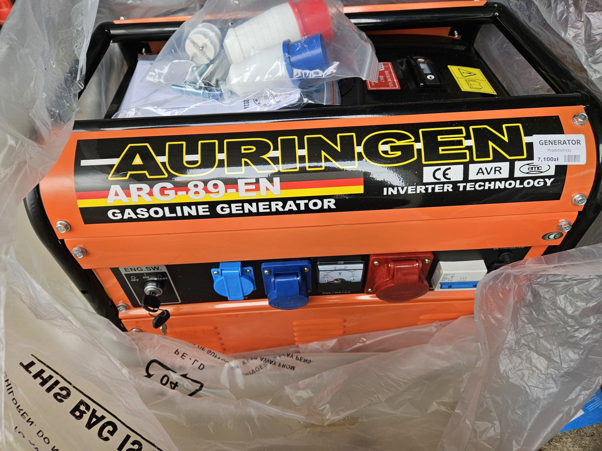 Agregat prądotwórczy AURINGEN ARG-89-EN
Dane: 6,9 kW AVR 3 FAZOWY 230V