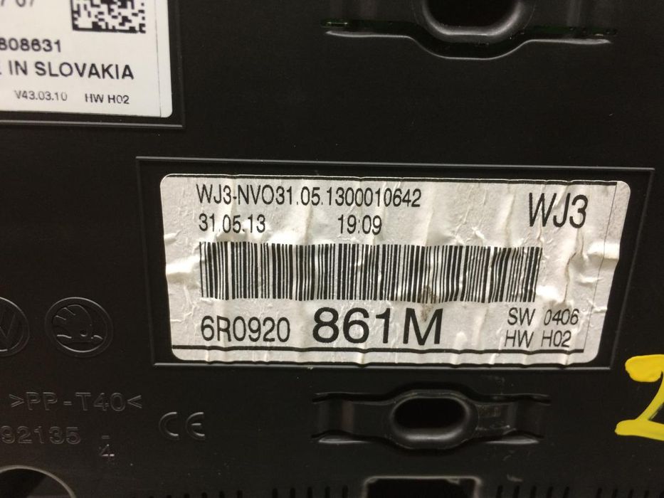 Quadrante / painel de instrumentos VOLKSWAGEN Polo (6R, 6C)