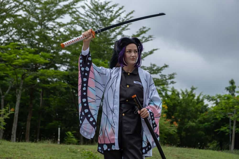 Miecz Katana Demon Slayer Shinobu Kocho's Drewniany JT10658BK