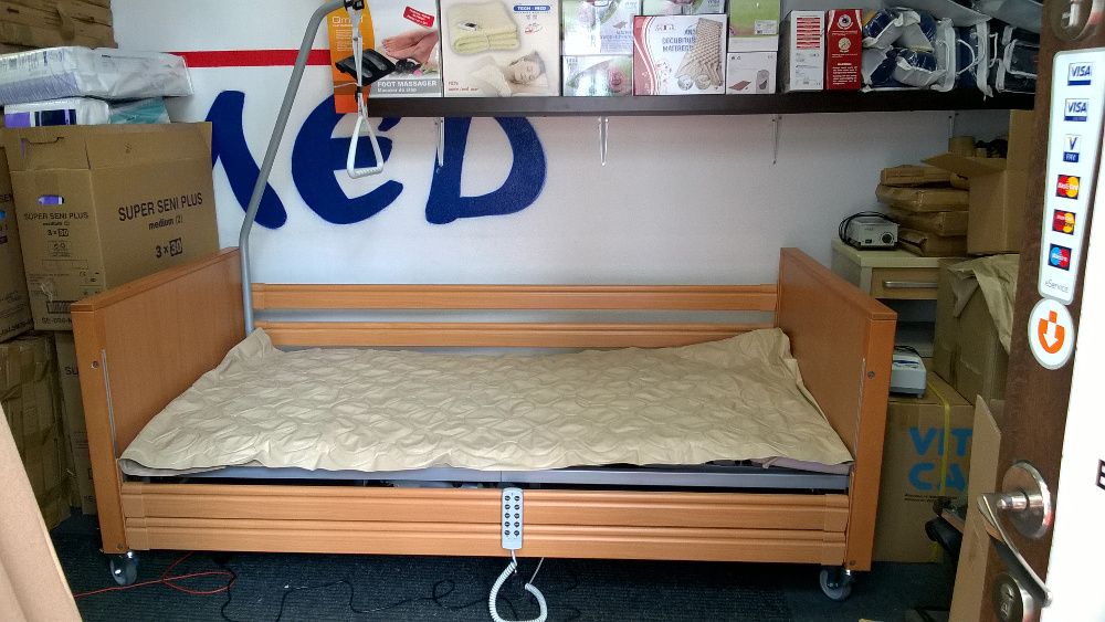 Nowe łóżko rehabilitacyjne z pilotem dla seniora Elbur PB 331