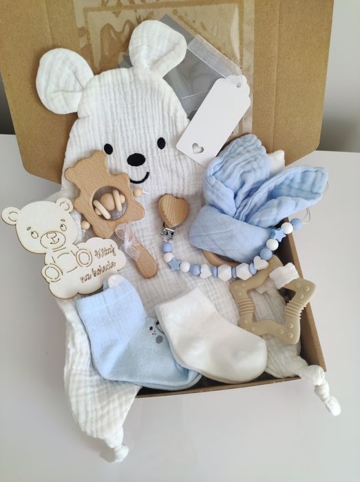 Zestaw Prezentowy baby shower narodziny chrzest prezent baby box
