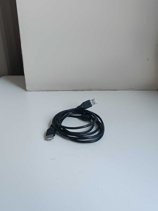 Kabel przedłużacz końcówka USB przedłużka adapter długi czarny 1,8 m