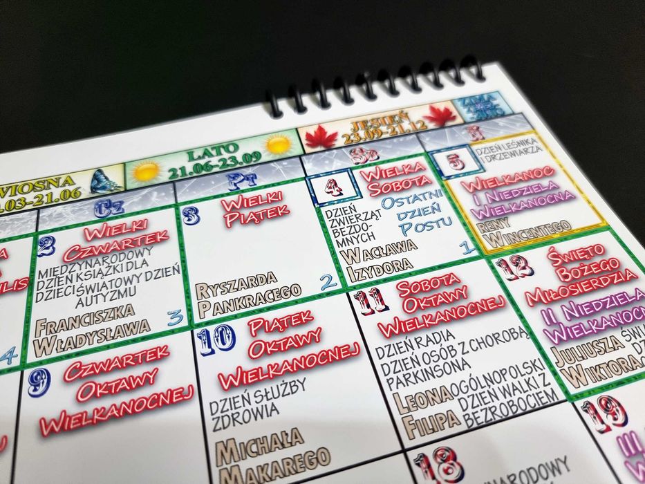 Kalendarz ścienny 2026 42cm/30cm A3