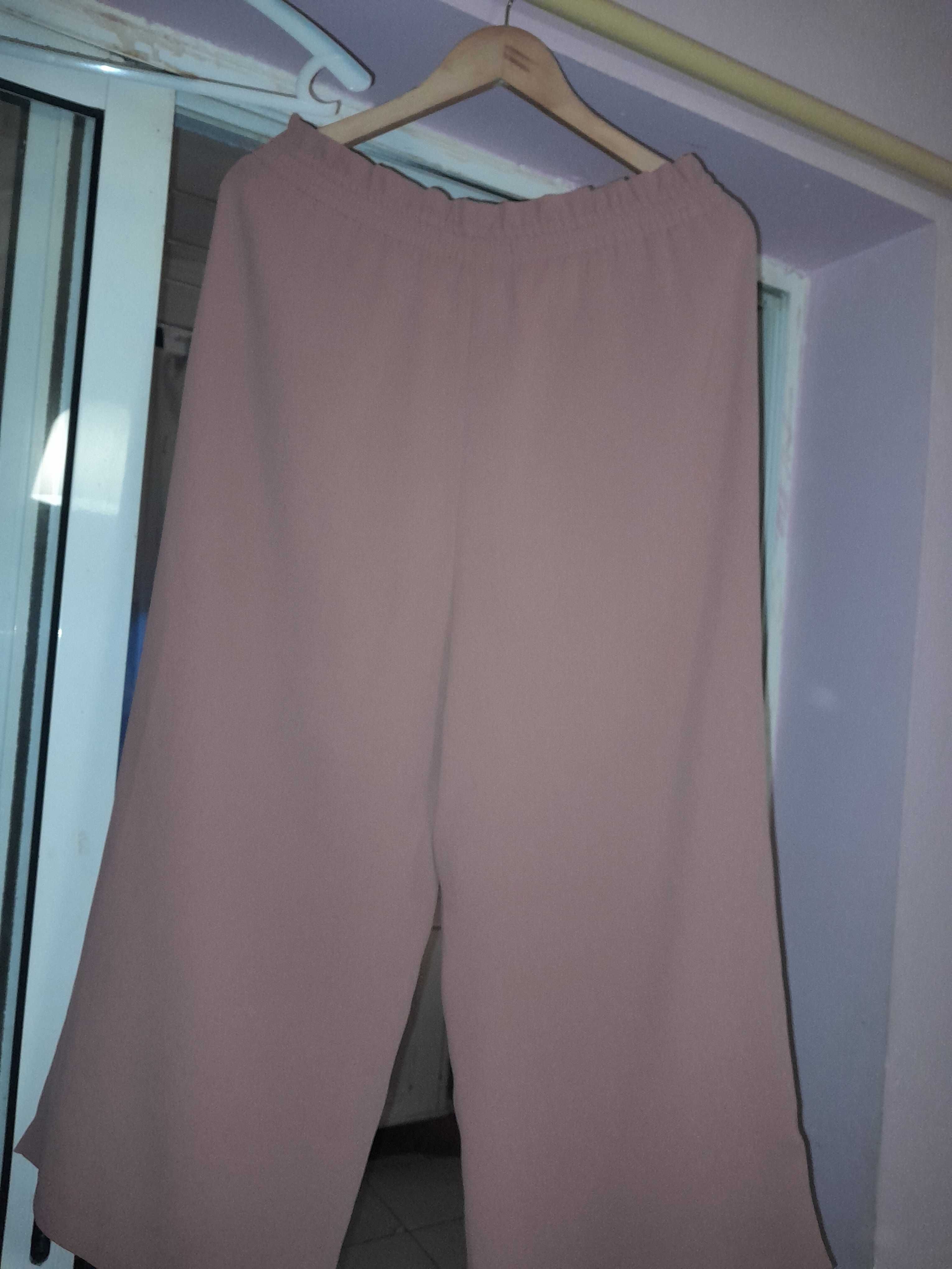 Pantalonas em malha fria rosa