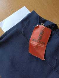 5 X kupon tkaniny ubraniowej elanowełny w kolorze granatowym