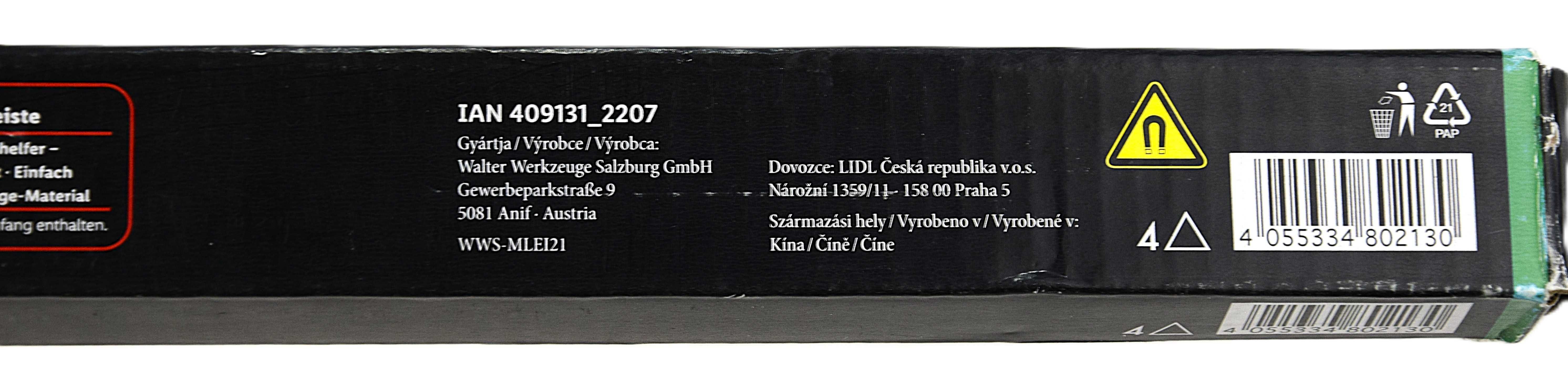 PARKSIDE, listwa magnetyczna na narzędzia, 45 cm. kolor czarny.