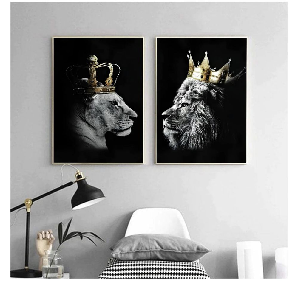 czarno-biała dekoracja plakatowa ze zwierzętami, wydruki