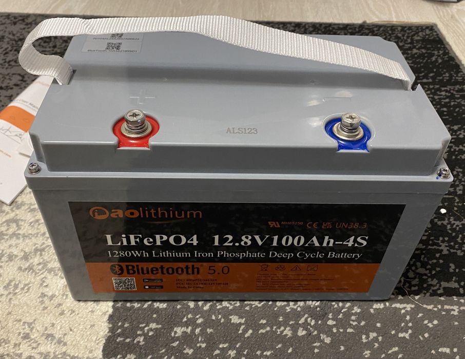 LiFePO4  12.8V 100Ah AO Lithium Bluetooth 5.0