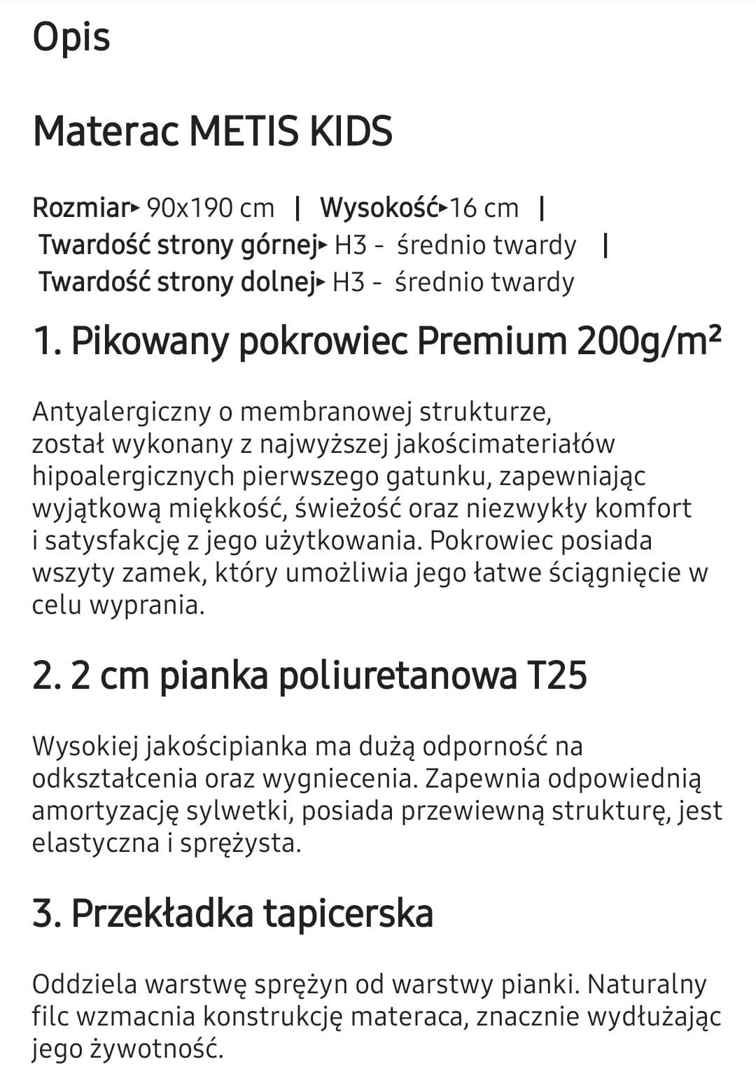 Nowy materac 190*90