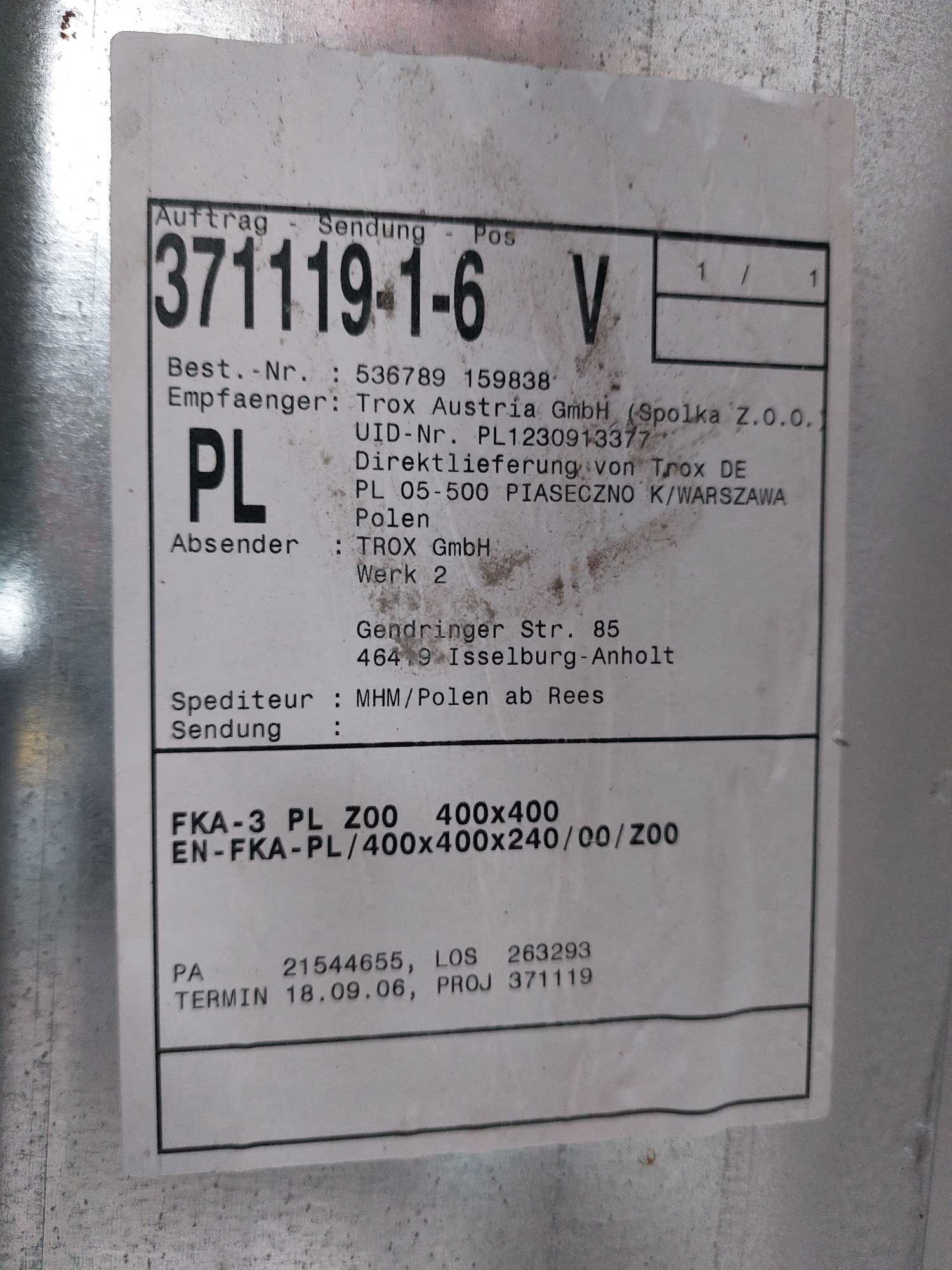 Klapa przeciwpożarowa odcinająca EN-FKA-PL Trox Technik