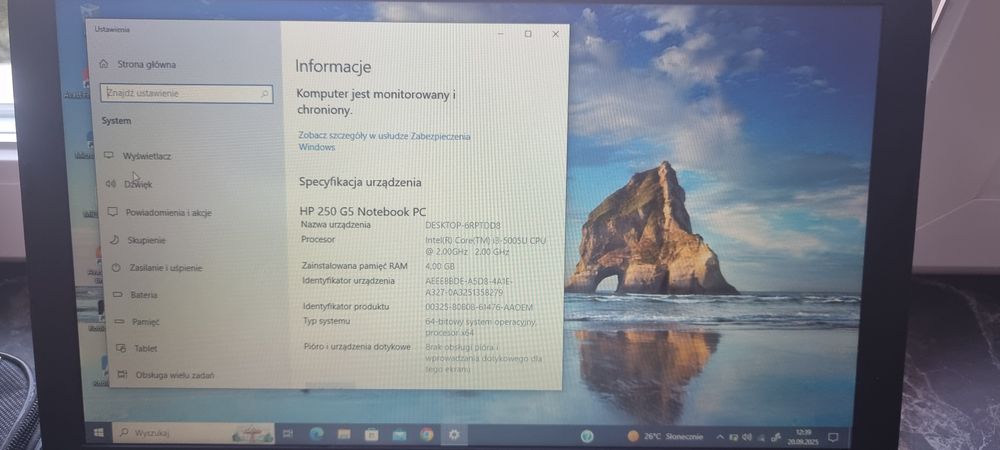 Laptop HP, Zestaw Torba + Myszka, Super stan, mało używane.