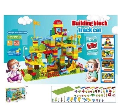 конструктор DIY Building block track car з 127 великих деталей.