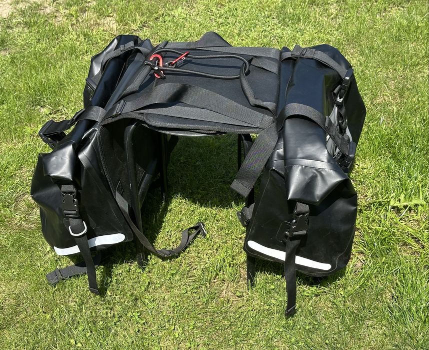 Uniwersalne motocyklowe sakwy torby boczne RockBros wodoodporne 2x31L