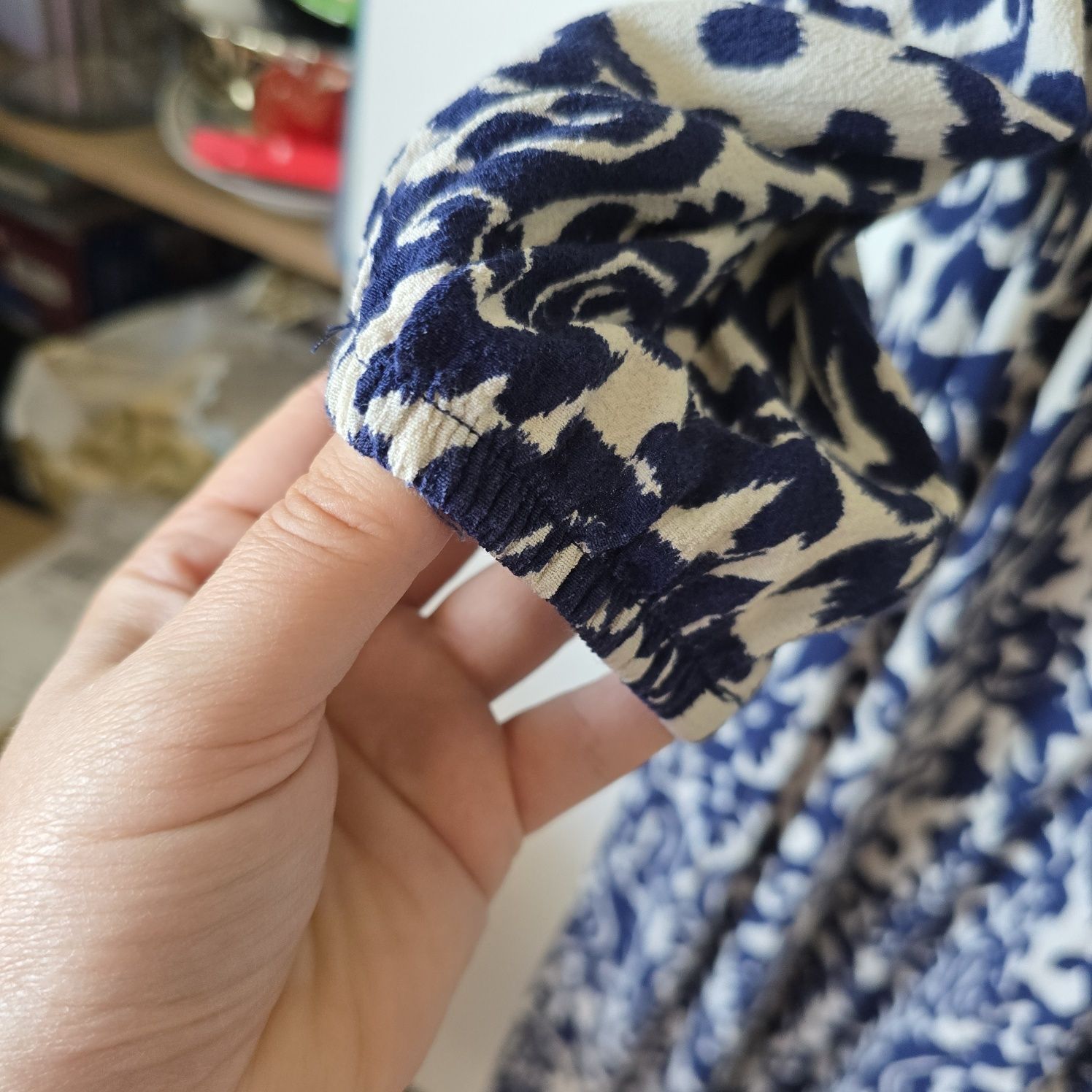 Sukienka midi Zara 44 xxl długi rękaw viscose koszulowa szmizjerka