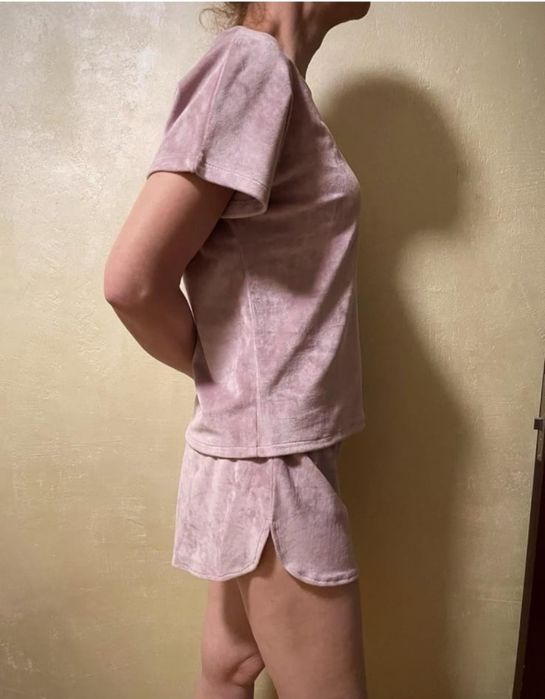 Домашній велюровий костюм трійка