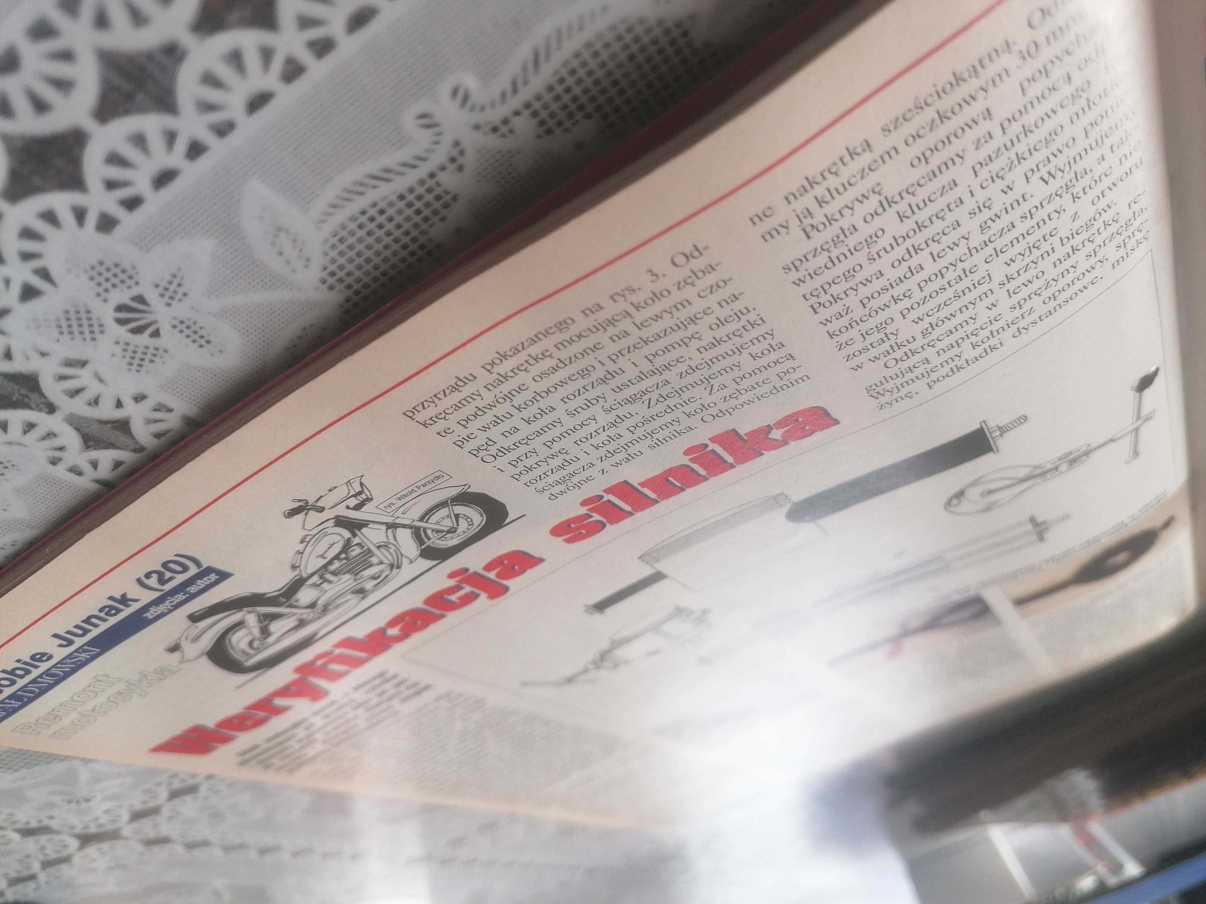 Gazeta Świat Motocykli JUNAK weryfikacja silnika WSK M06 B1 2001 nr. 3