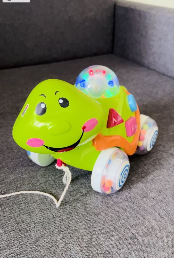 Розумка 1+ іграшка-каталка Черепашка музична та інтерактивна