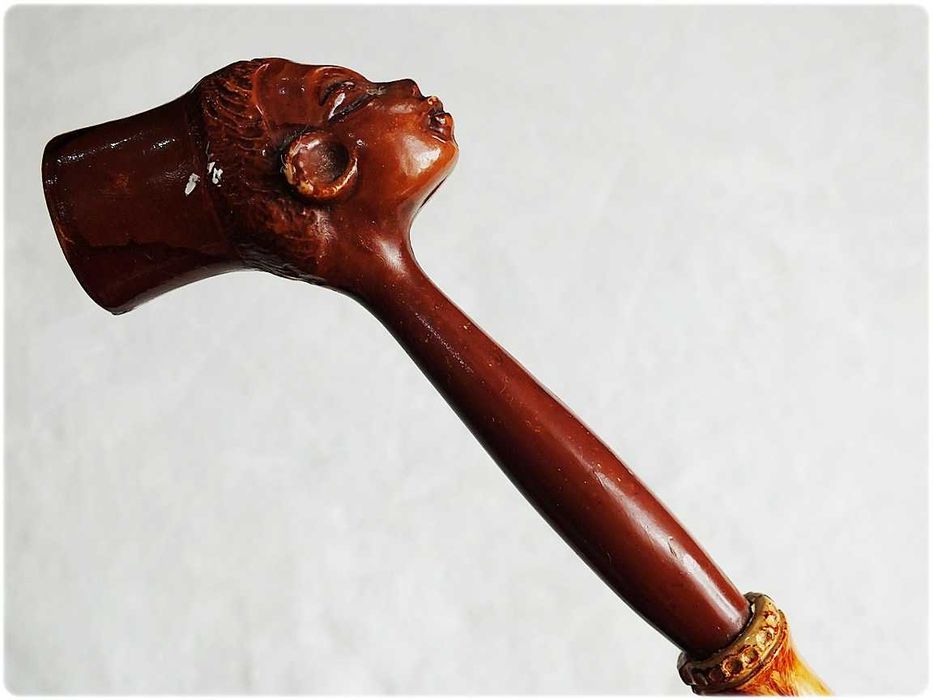 Kolekcjonerska Łyżka do butów z drzewa bambusowego '' Głowa murzynki '