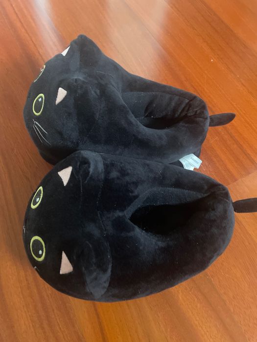 Kapcie Łapcie Bambosze Kotki Czarne 38/39