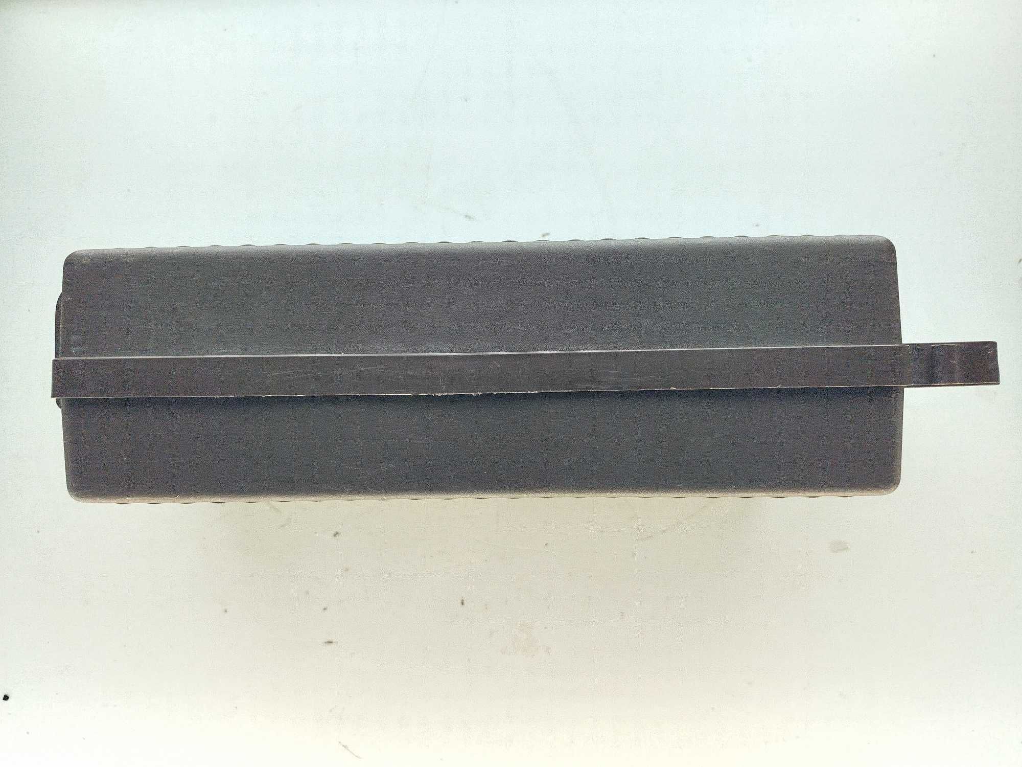 Pudełko na kasety BOX pojemnik na 12 szt vintage PRL brązowy unikat