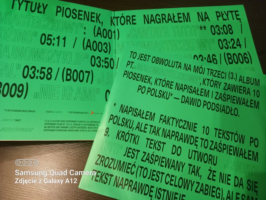 Płyta winylowa Dawid Podsiadło "Malomiasteczkowy" Nowa