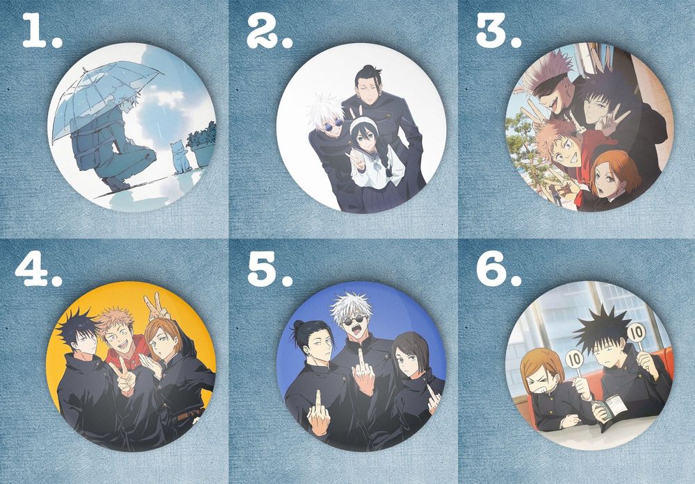 Аніме значки Годжо Сатору \ Аниме значки Магическая битва