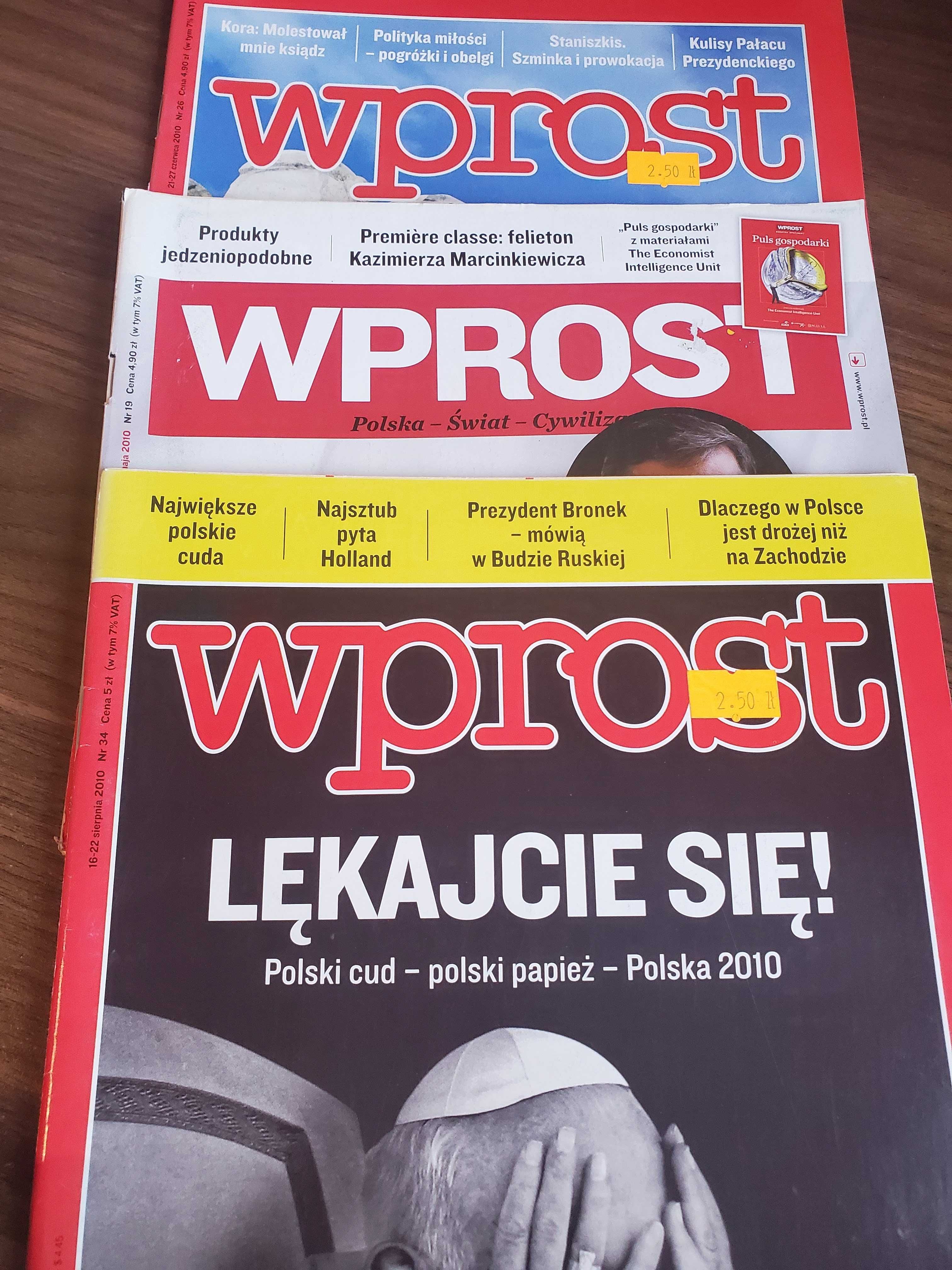 magazyn WPROST numery archiwalne 3 x 2010