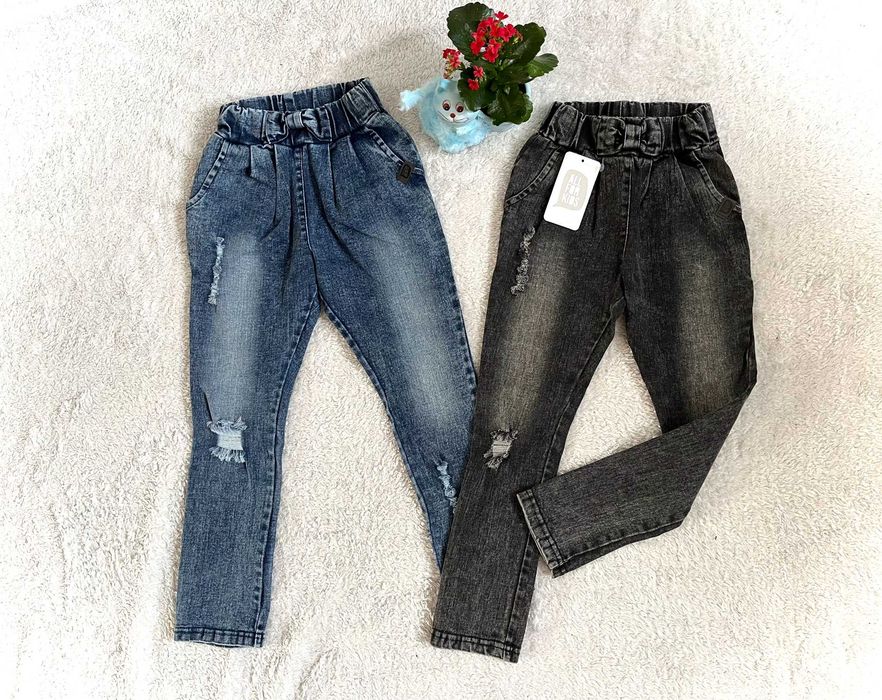 Wyprzedaż ! Spodnie jeansowe niebieskie ALL FOR KIDS 140/146