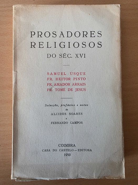 Livro "Prosadores Religiosos do Séc. XVI"