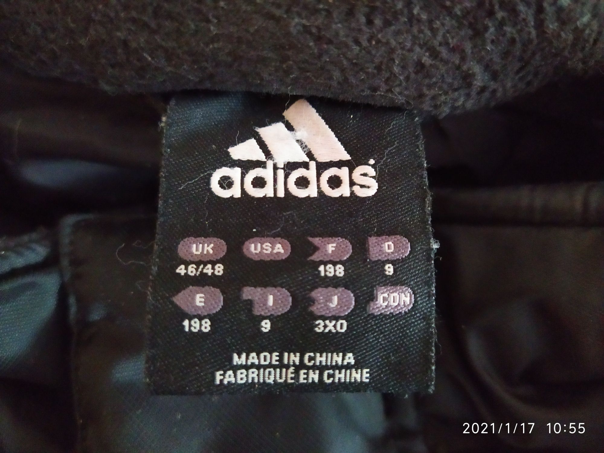 Adidas Ciepła Kurtka Sportowa Zimowa Długa L XL