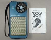 Портативный радиоприемник СССР Селга-309 (Selga-309) с паспортом.